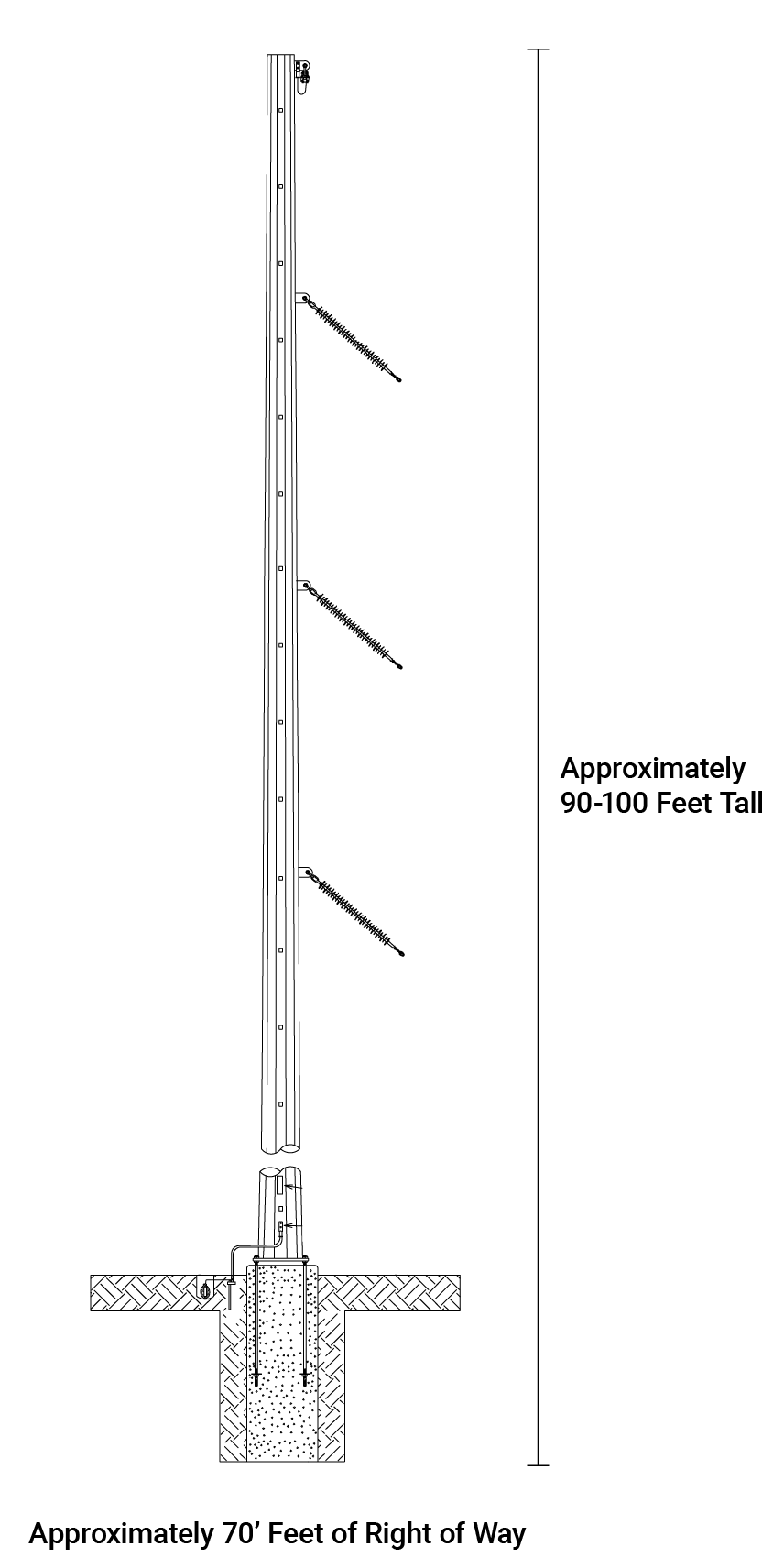 Single Pole Steel Angle illustration